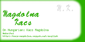 magdolna kacs business card